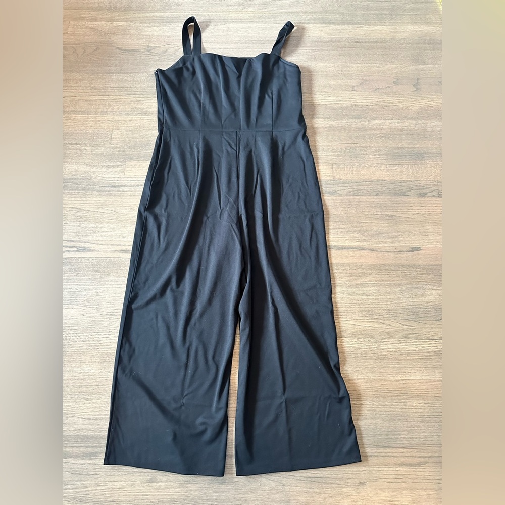 NEW Gap Ponte Square Neck Knit Jumpsuit-Size XXL-Black - Picture 7 of 13
